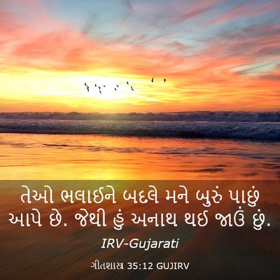 Picture 03 - ગીતશાસ્ત્ર 35:12 GUJIRV - તેઓ ભલાઈને બદલે - Bible Verse Picture