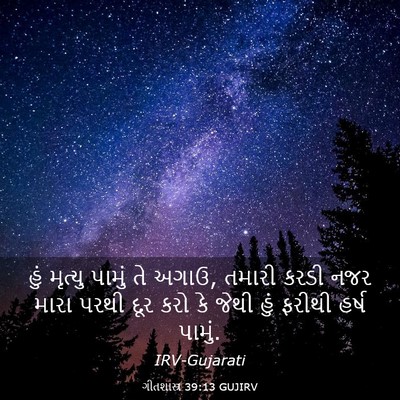 Picture 03 - ગીતશાસ્ત્ર 39:13 GUJIRV - હું મૃત્યુ પામું - Bible Verse Picture