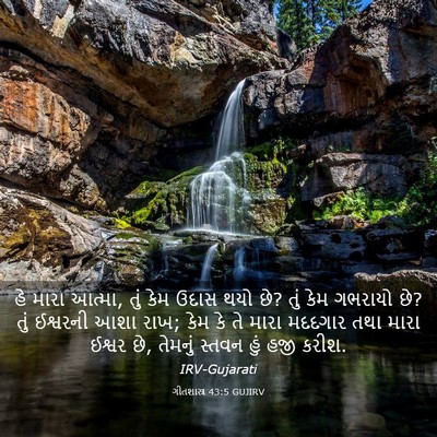 Picture 03 - ગીતશાસ્ત્ર 43:5 GUJIRV - હે મારા આત્મા, તું - Bible Verse Picture