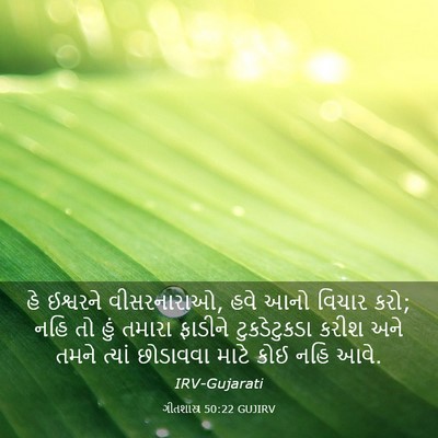 Picture 03 - ગીતશાસ્ત્ર 50:22 GUJIRV - હે ઈશ્વરને - Bible Verse Picture