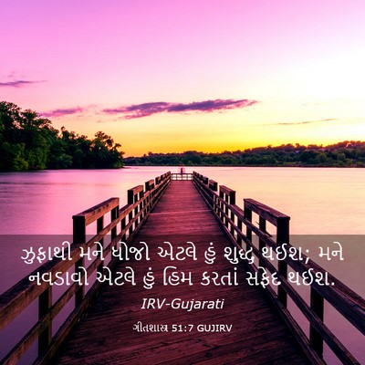 Picture 03 - ગીતશાસ્ત્ર 51:7 GUJIRV - ઝુફાથી મને ધોજો - Bible Verse Picture