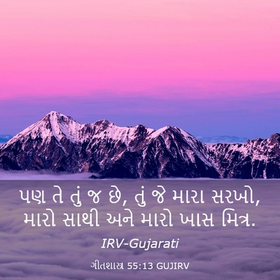 Picture 03 - ગીતશાસ્ત્ર 55:13 GUJIRV - પણ તે તું જ છે, તું - Bible Verse Picture