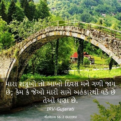 Picture 03 - ગીતશાસ્ત્ર 56:2 GUJIRV - મારા શત્રુઓ તો આખો - Bible Verse Picture