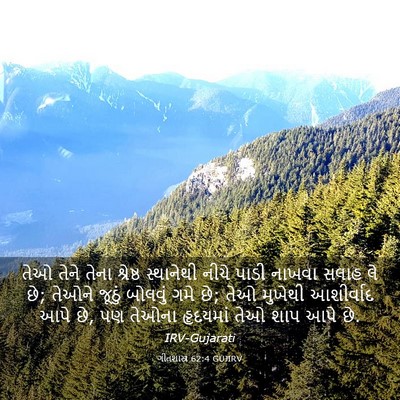 Picture 03 - ગીતશાસ્ત્ર 62:4 GUJIRV - તેઓ તેને તેના - Bible Verse Picture
