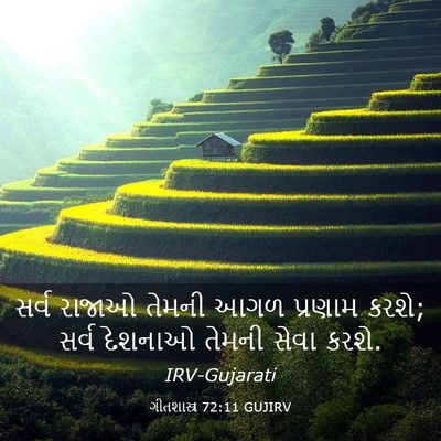 Picture 03 - ગીતશાસ્ત્ર 72:11 GUJIRV - સર્વ રાજાઓ તેમની - Bible Verse Picture
