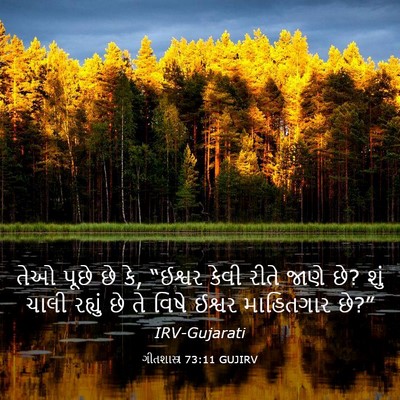 Picture 03 - ગીતશાસ્ત્ર 73:11 GUJIRV - તેઓ પૂછે છે કે, - Bible Verse Picture