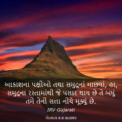 Picture 03 - ગીતશાસ્ત્ર 8:8 GUJIRV - આકાશના પક્ષીઓ તથા - Bible Verse Picture