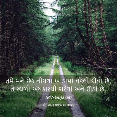 Picture 03 - ગીતશાસ્ત્ર 88:6 GUJIRV - તમે મને છેક નીચલા - Bible Verse Picture