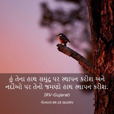 Picture 03 - ગીતશાસ્ત્ર 89:25 GUJIRV - હું તેના હાથ - Bible Verse Picture