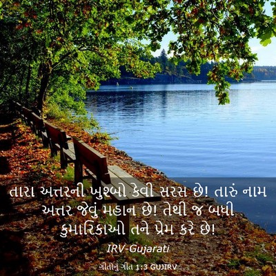 Picture 03 - ગીતોનું ગીત 1:3 GUJIRV - તારા અત્તરની - Bible Verse Picture