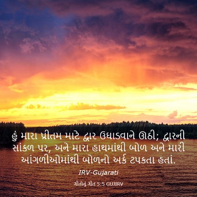 Picture 03 - ગીતોનું ગીત 5:5 GUJIRV - હું મારા પ્રીતમ - Bible Verse Picture