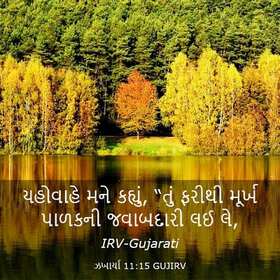 Picture 03 - ઝખાર્યા 11:15 GUJIRV - યહોવાહે મને - Bible Verse Picture