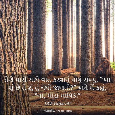 Picture 03 - ઝખાર્યા 4:13 GUJIRV - તેણે મારી સાથે વાત - Bible Verse Picture