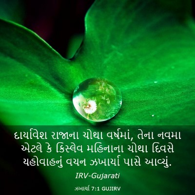 Picture 03 - ઝખાર્યા 7:1 GUJIRV - દાર્યાવેશ રાજાના - Bible Verse Picture