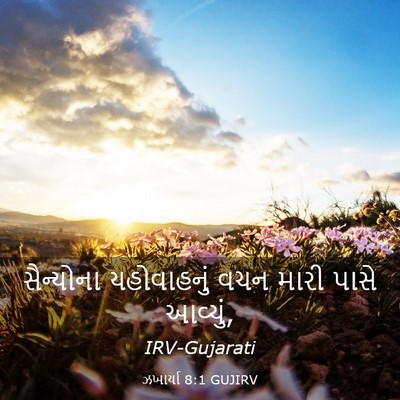 Picture 03 - ઝખાર્યા 8:1 GUJIRV - સૈન્યોના - Bible Verse Picture
