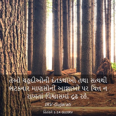 Picture 03 - તિતસને 1:14 GUJIRV - તેઓ યહૂદીઓની - Bible Verse Picture