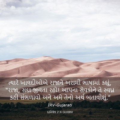 Picture 03 - દાનિયેલ 2:4 GUJIRV - ત્યારે ખાલદીઓએ - Bible Verse Picture
