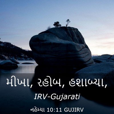 Picture 03 - નહેમ્યા 10:11 GUJIRV - મીખા, રહોબ, - Bible Verse Picture