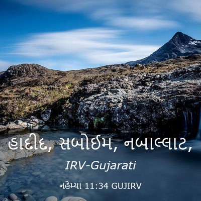 Picture 03 - નહેમ્યા 11:34 GUJIRV - હાદીદ, સબોઈમ, - Bible Verse Picture