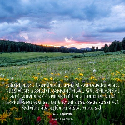 Picture 03 - નહેમ્યા 12:44 GUJIRV - તે દિવસે ભંડારો, - Bible Verse Picture