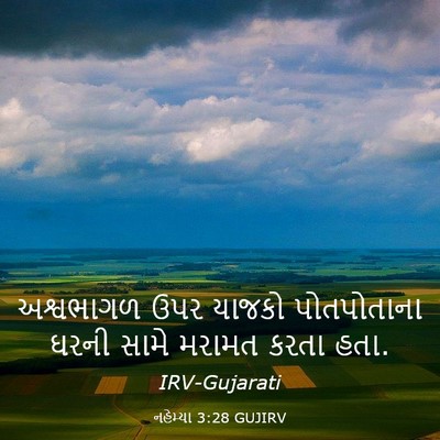 Picture 03 - નહેમ્યા 3:28 GUJIRV - અશ્વભાગળ ઉપર - Bible Verse Picture