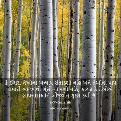 Picture 03 - નહેમ્યા 4:5 GUJIRV - હે ઈશ્વર, તેઓના - Bible Verse Picture