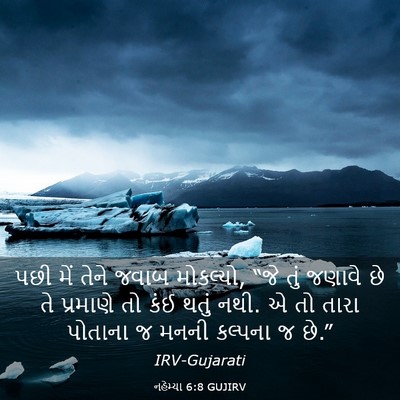 Picture 03 - નહેમ્યા 6:8 GUJIRV - પછી મેં તેને જવાબ - Bible Verse Picture