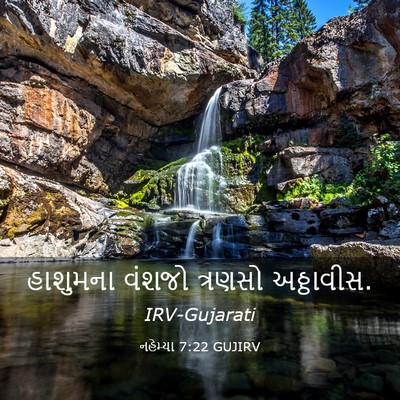 Picture 03 - નહેમ્યા 7:22 GUJIRV - હાશુમના વંશજો - Bible Verse Picture