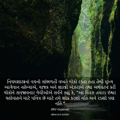 Picture 03 - નહેમ્યા 8:9 GUJIRV - નિયમશાસ્ત્રનાં - Bible Verse Picture
