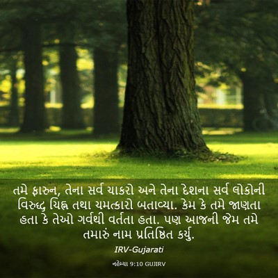 Picture 03 - નહેમ્યા 9:10 GUJIRV - તમે ફારુન, તેના - Bible Verse Picture