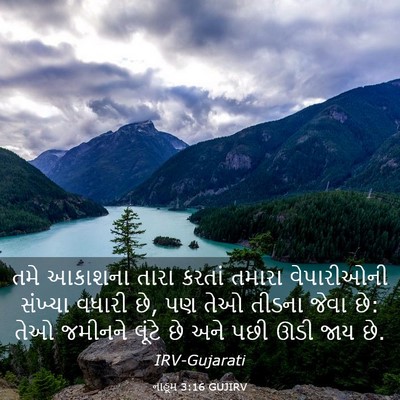Picture 03 - નાહૂમ 3:16 GUJIRV - તમે આકાશના તારા - Bible Verse Picture