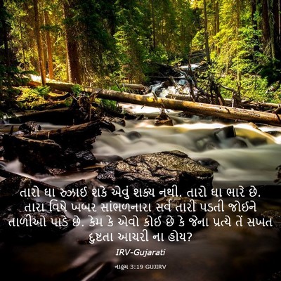 Picture 03 - નાહૂમ 3:19 GUJIRV - તારો ઘા રુઝાઈ શકે - Bible Verse Picture