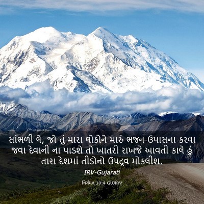 Picture 03 - નિર્ગમન 10:4 GUJIRV - સાંભળી લે, જો તું - Bible Verse Picture