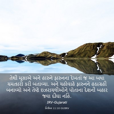 Picture 03 - નિર્ગમન 11:10 GUJIRV - તેથી મૂસાએ અને - Bible Verse Picture