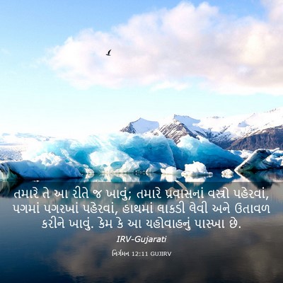 Picture 03 - નિર્ગમન 12:11 GUJIRV - તમારે તે આ રીતે જ - Bible Verse Picture