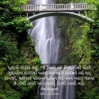 Picture 03 - નિર્ગમન 13:3 GUJIRV - મૂસાએ લોકોને - Bible Verse Picture