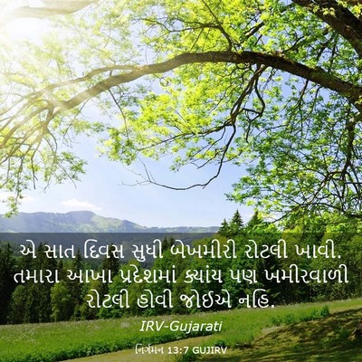 Picture 03 - નિર્ગમન 13:7 GUJIRV - એ સાત દિવસ સુધી - Bible Verse Picture