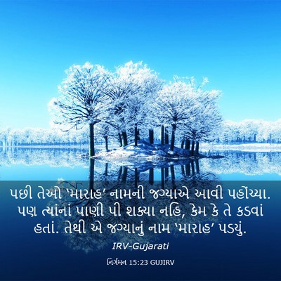 Picture 03 - નિર્ગમન 15:23 GUJIRV - પછી તેઓ ‘મારાહ’ - Bible Verse Picture