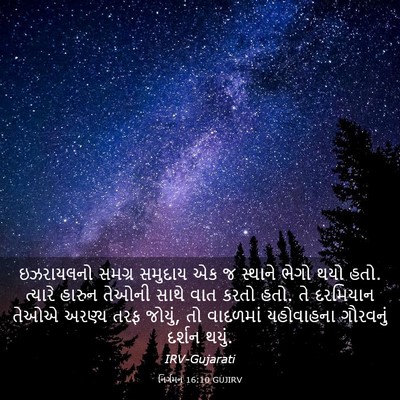 Picture 03 - નિર્ગમન 16:10 GUJIRV - ઇઝરાયલનો સમગ્ર - Bible Verse Picture