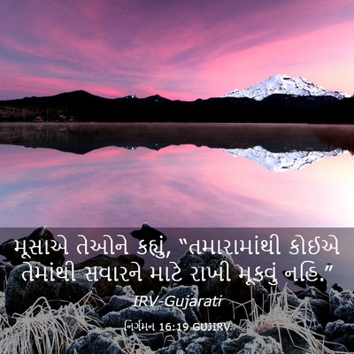 Picture 03 - નિર્ગમન 16:19 GUJIRV - મૂસાએ તેઓને - Bible Verse Picture