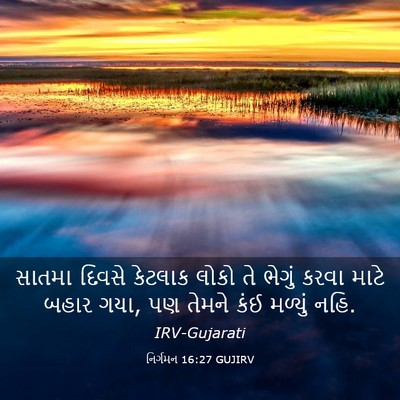 Picture 03 - નિર્ગમન 16:27 GUJIRV - સાતમા દિવસે - Bible Verse Picture