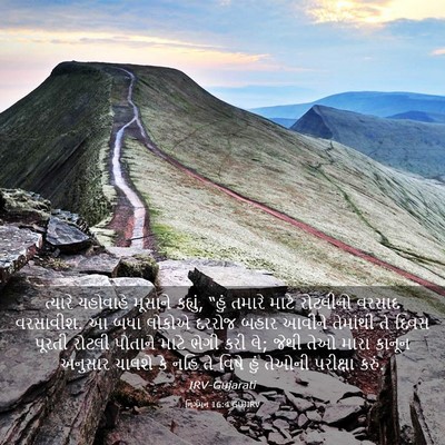 Picture 03 - નિર્ગમન 16:4 GUJIRV - ત્યારે યહોવાહે - Bible Verse Picture