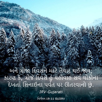 Picture 03 - નિર્ગમન 19:11 GUJIRV - અને ત્રીજા દિવસને - Bible Verse Picture