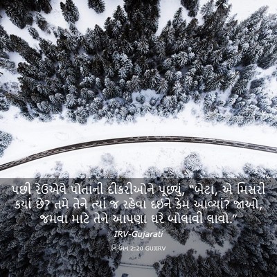 Picture 03 - નિર્ગમન 2:20 GUJIRV - પછી રેઉએલે પોતાની - Bible Verse Picture
