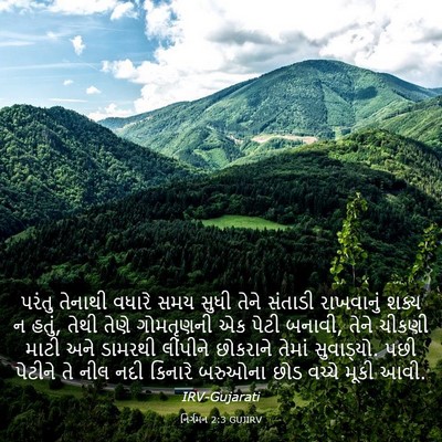 Picture 03 - નિર્ગમન 2:3 GUJIRV - પરંતુ તેનાથી - Bible Verse Picture