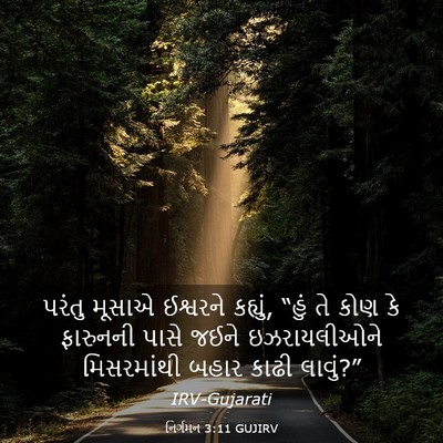 Picture 03 - નિર્ગમન 3:11 GUJIRV - પરંતુ મૂસાએ - Bible Verse Picture