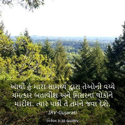 Picture 03 - નિર્ગમન 3:20 GUJIRV - આથી હું મારા - Bible Verse Picture