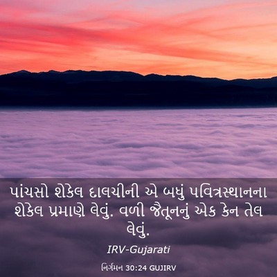 Picture 03 - નિર્ગમન 30:24 GUJIRV - પાંચસો શેકેલ - Bible Verse Picture