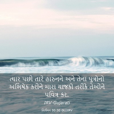 Picture 03 - નિર્ગમન 30:30 GUJIRV - ત્યાર પછી તારે - Bible Verse Picture