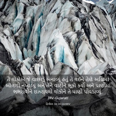 Picture 03 - નિર્ગમન 32:20 GUJIRV - તે લોકોએ જે - Bible Verse Picture